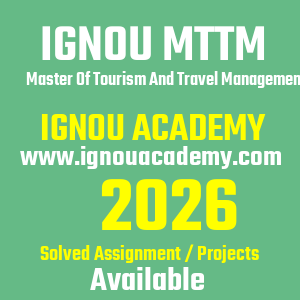 IGNOU MTTM SOLVED ASSIGNMENT 2026
